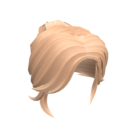 Messy Hair Bun Blonde Roblox