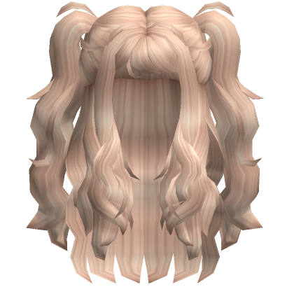 Fluffy Half Up Wavy Hair W Bangs Blonde Roblox
