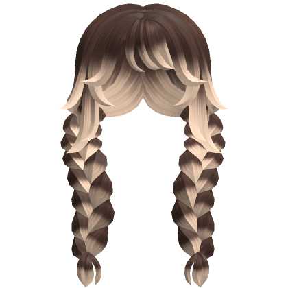 Fluffy Anime Messy Braided Hair Brown To Blonde Roblox