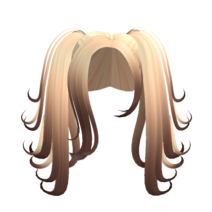 Blonde To Brown Messy Pigtails Roblox