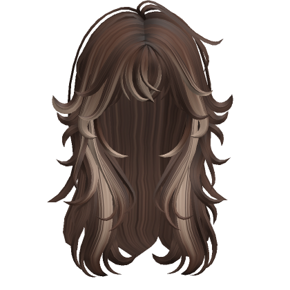 Fluffy Long Wolfcut Blonde Highlights Roblox