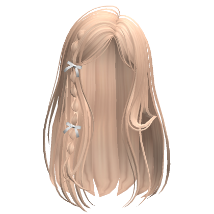 Straight Hair With Front Braids Blonde Roblox