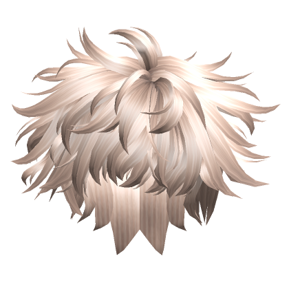 Wolf Cut Fluffy Messy Hair In Platinum Blonde Roblox