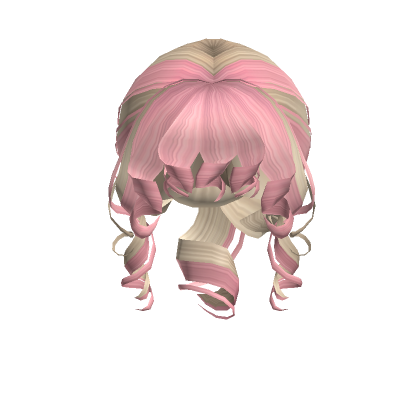 Low Curly Locks Bun In Blonde Pink Roblox