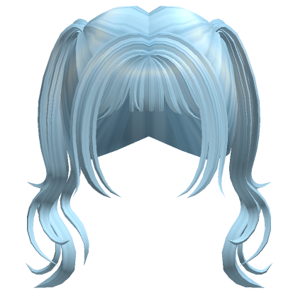 Short Cute Pigtails W Bangs Light Blue Roblox