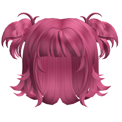 Y K Grunge Messy Layered Pigtails Hot Pink Roblox