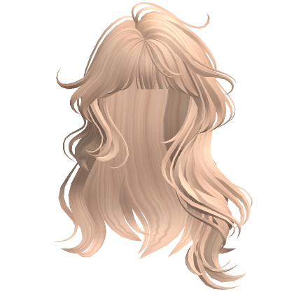 Lush Wavy Hair W Bangs Blonde Roblox