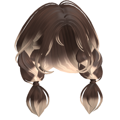 Short Braided Messy Pigtails Brown To Blonde Roblox
