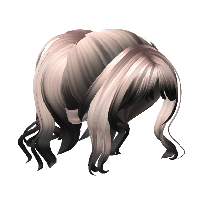 Messy Anime Fluffy Ponytail Blonde To Black Roblox