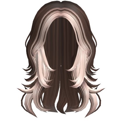 Two Tone Layered Wolfcut Anime Y K Brown Blonde Roblox