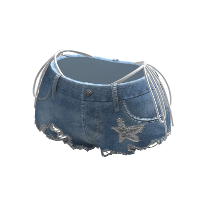Y K Ripped Light Denim Shorts W White Bikini Roblox