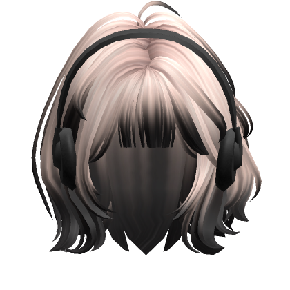 Layered Grunge Bob W Y K Headphones Blonde Black Roblox