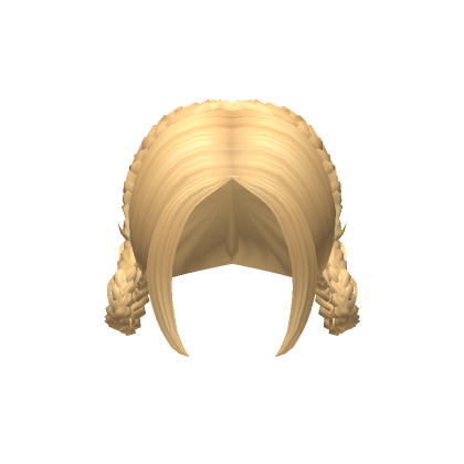 Loop Braids Pigtails W Side Bangs Golden Blonde Roblox