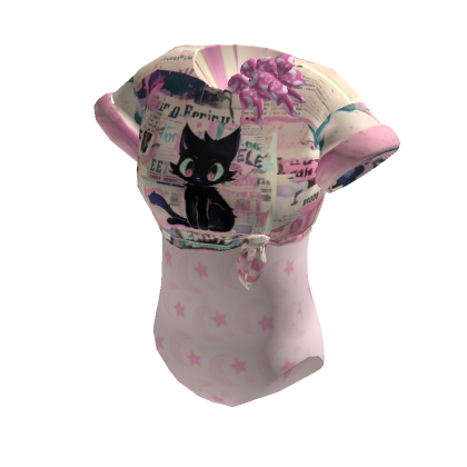 Anime Cute Cat Body Suit Swim Bikini Crop Tshirt Roblox