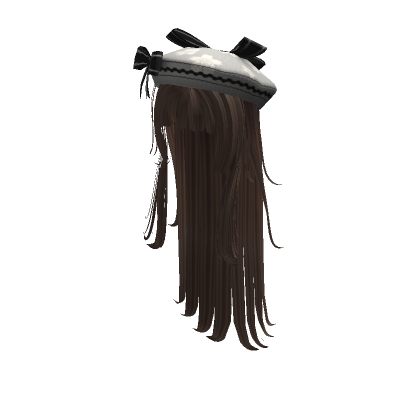 Super longs cheveux de béret Brunette Roblox