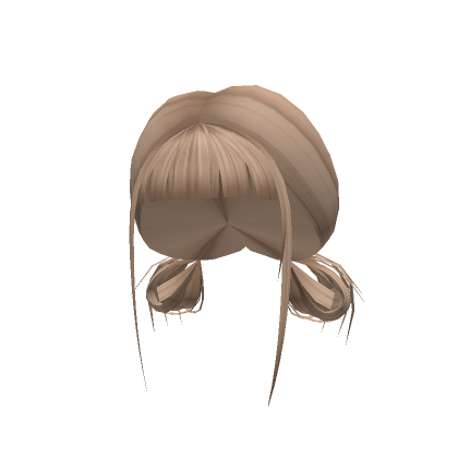 Blonde K Pop Low Messy Buns Y2K Style W Bangs Roblox
