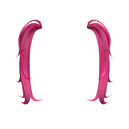 Messy Hot Pink Pigtails Extension Roblox