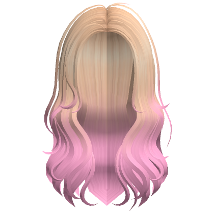Long Wavy Middle Part Blonde Pink Ombre Roblox
