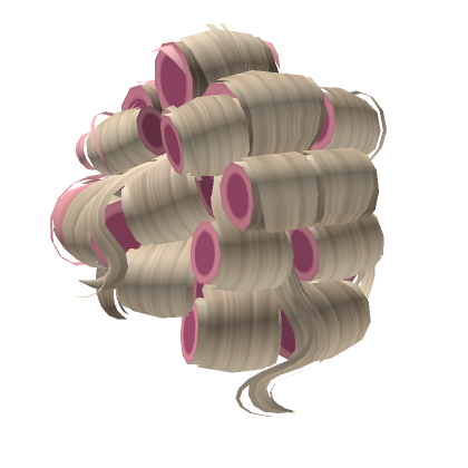 Huge Curlers Hairstyle In Blonde Pink Pink Roblox