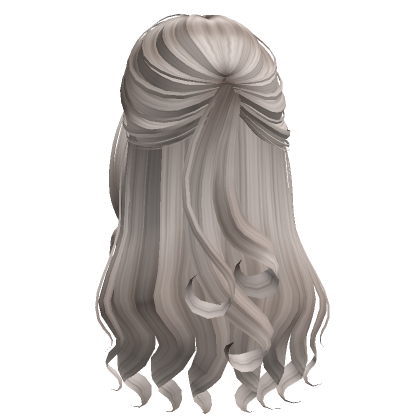 Curly Soft Half Up Half Down Hair Ash Blonde Roblox