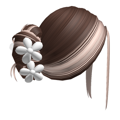 Two Tone Flower Clipped Updo Brown Blonde Roblox Item Rolimon S
