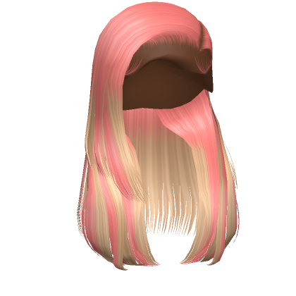 Layered Side Part In Pink W Blonde Highlights Roblox
