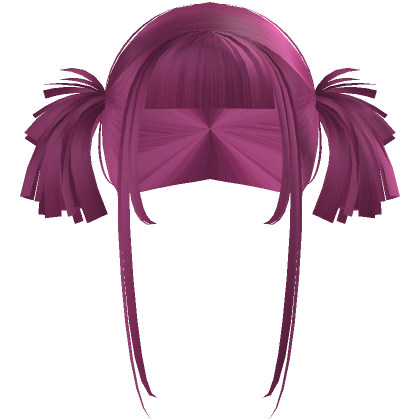 Stylish Fluffy Emo Pigtails Hot Pink Roblox
