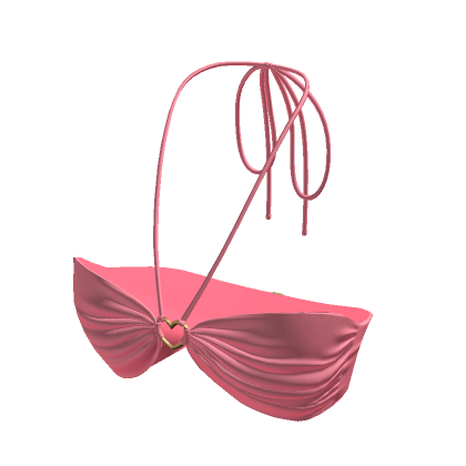Pink Halter Heart Summer Bikini Top Roblox