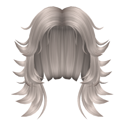 Short Base Wolfcut Hair In Ash Blonde Roblox