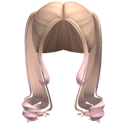 High Curly Fairytale Pigtails In Blonde To Pink Roblox