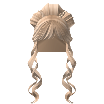 High Bun Updo With Curly Sides In Blonde Roblox