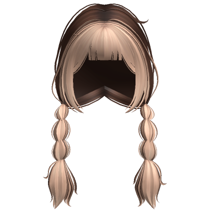 Short Messy Twin Braids W Bangs Brown Blonde Roblox Item Rolimon S