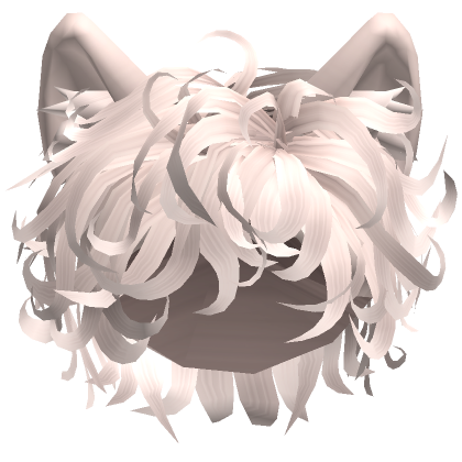 Platinum Blonde Messy Hair With Cat Ears Roblox Item Rolimon S