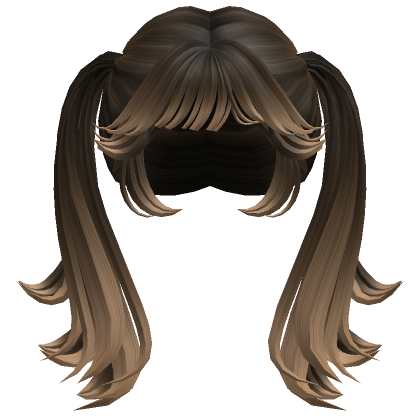 Fluffy Pigtails W Wolf Hime Bangs Black Blonde Roblox