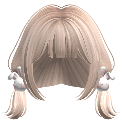 Mini Pigtails With Rabbit Clips Platinum Blonde Roblox