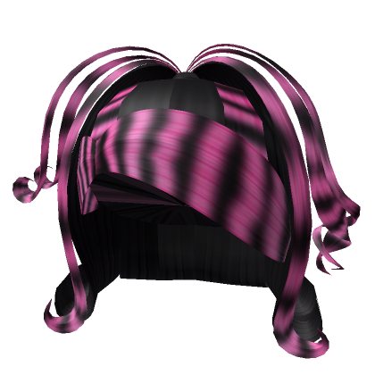 Scene Flawless Curl Chic Pony In Black Hot Pink Roblox Item Rolimon S