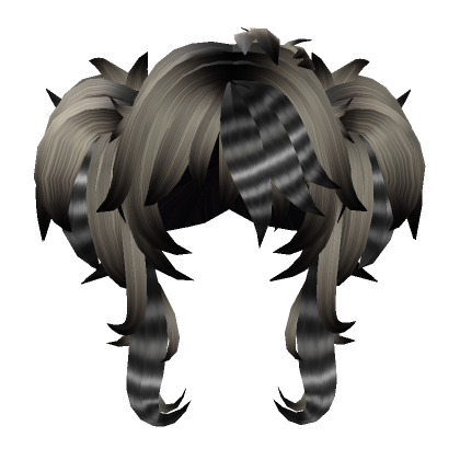 Blonde Dark Emo With Raccoon Medium Pigtails Hair Roblox