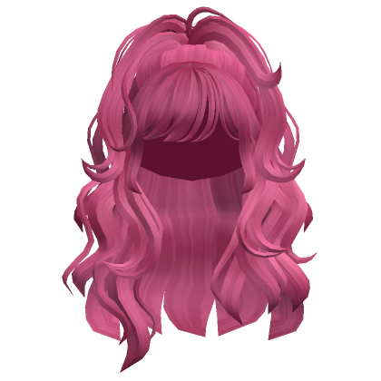 Wavy Voluminous Half Up Ponytail Hot Pink Roblox