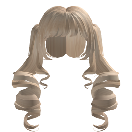 Cute Front Curly Long Pigtails Blonde Roblox