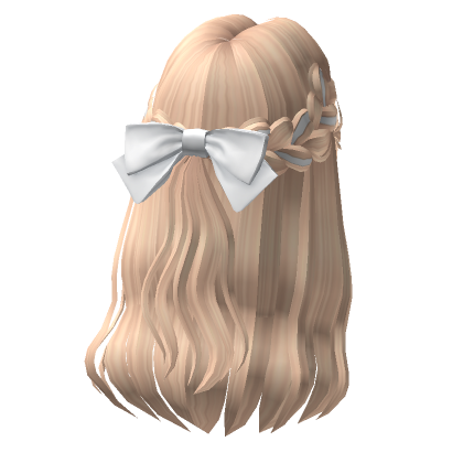Soft Flowy Half Up Hair W Bow In Blonde Roblox