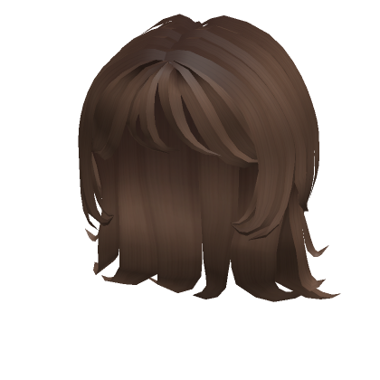 Brunette Layered Thin Bangs Roblox