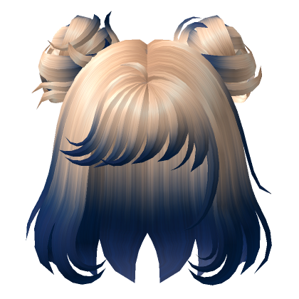 Blonde W Blue Cute Messy Space Buns Roblox