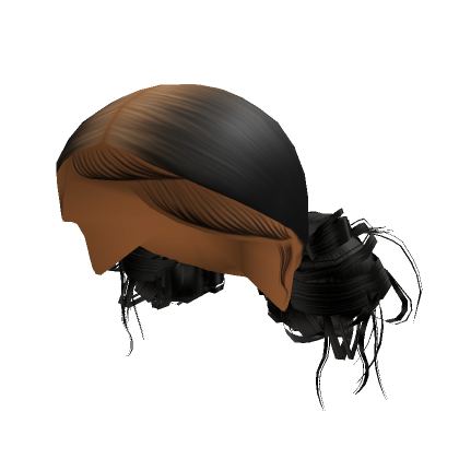 Low Double Buns Black W Blonde Roots Roblox