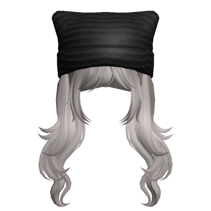 Long Flowy Ponytails W Knit Beanie Ash Blonde Roblox