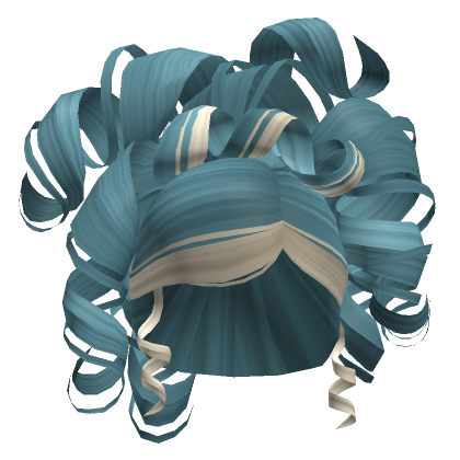 S Curly Supermodel Updo Hair Blue Blonde Roblox