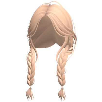 Messy Blonde Braided Pigtails Roblox