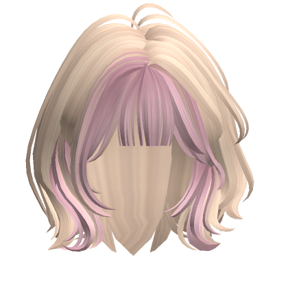 Two Tone Short Grunge Bob In Pink Blonde Roblox