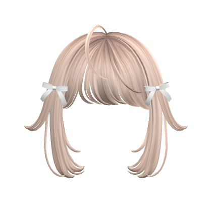 Adorable Bangs With Ribbons Platinum Blonde Roblox