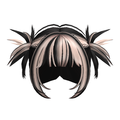 Two Tone Messy Y K Punk Pigtails Black Blonde Roblox