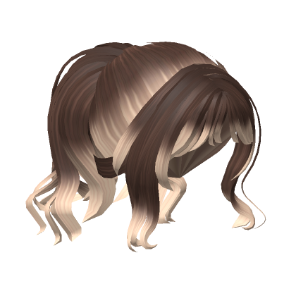 Messy Anime Fluffy Ponytail Brown To Blonde Roblox